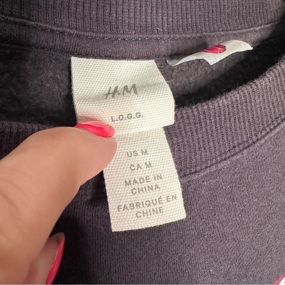 H&M Rolling Stones Sweatshirt Gray Size Medium - Picture 4 of 6